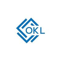 okl brev logotyp design på vit bakgrund. okl kreativ cirkel brev logotyp begrepp. okl brev design. vektor