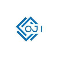 oji brev logotyp design på vit bakgrund. oji kreativ cirkel brev logotyp begrepp. oji brev design. vektor
