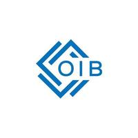 oib brev logotyp design på vit bakgrund. oib kreativ cirkel brev logotyp begrepp. oib brev design. vektor