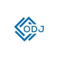 odj brev logotyp design på vit bakgrund. odj kreativ cirkel brev logotyp begrepp. odj brev design. vektor