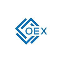 oex Brief Logo Design auf Weiß Hintergrund. oex kreativ Kreis Brief Logo Konzept. oex Brief Design. vektor