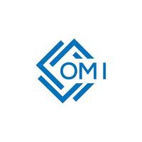 omi Brief Logo Design auf Weiß Hintergrund. omi kreativ Kreis Brief Logo Konzept. omi Brief Design. vektor