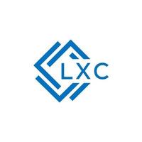 lxc Brief Logo Design auf Weiß Hintergrund. lxc kreativ Kreis Brief Logo Konzept. lxc Brief Design. vektor