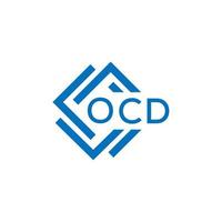 ocd Brief Logo Design auf Weiß Hintergrund. ocd kreativ Kreis Brief Logo Konzept. ocd Brief Design. vektor