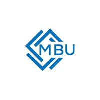mbu Brief Logo Design auf Weiß Hintergrund. mbu kreativ Kreis Brief Logo Konzept. mbu Brief Design. vektor