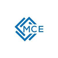 McE Brief Logo Design auf Weiß Hintergrund. McE kreativ Kreis Brief Logo Konzept. McE Brief Design. vektor