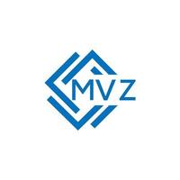 mvz Brief Logo Design auf Weiß Hintergrund. mvz kreativ Kreis Brief Logo Konzept. mvz Brief Design. vektor