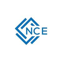 nce Brief Logo Design auf Weiß Hintergrund. nce kreativ Kreis Brief Logo Konzept. nce Brief Design. vektor