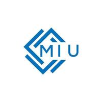 miu brev logotyp design på vit bakgrund. miu kreativ cirkel brev logotyp begrepp. miu brev design. vektor