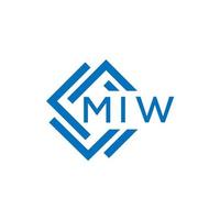 miw brev logotyp design på vit bakgrund. miw kreativ cirkel brev logotyp begrepp. miw brev design. vektor