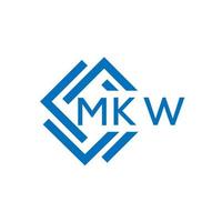 mkw Brief Logo Design auf Weiß Hintergrund. mkw kreativ Kreis Brief Logo Konzept. mkw Brief Design. vektor