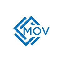 mov Brief Logo Design auf Weiß Hintergrund. mov kreativ Kreis Brief Logo Konzept. mov Brief Design. vektor