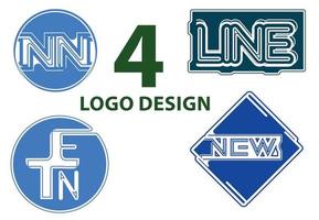kreativ Brief Logo und Symbol Design Vorlage einstellen 2 vektor