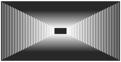 3d linje blandning tunnel svart i vit bakgrund vektor