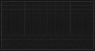 schwarz 3d Drahtmodell Gitter Linie Hintergrund vektor