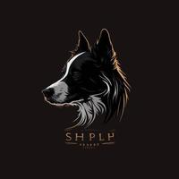 hund huvud sällskapsdjur symbol - gaming hund logotyp elegant element för varumärke - abstrakt ikon symboler vektor