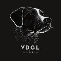 hund huvud sällskapsdjur symbol - gaming hund logotyp elegant element för varumärke - abstrakt ikon symboler vektor