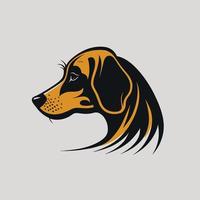 hund huvud sällskapsdjur symbol - gaming hund logotyp elegant element för varumärke - abstrakt ikon symboler vektor