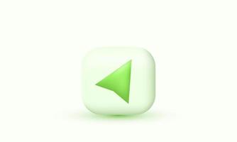 illustration realistisk modern grön ikon pil tillväxt Diagram tecken 3d kreativ isolerat på bakgrund vektor