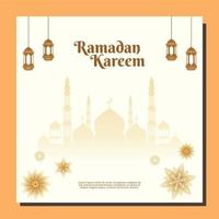 Ramadan kareem islamisch Hintergrund Vektor. glücklich islamisch Neu Hijri Jahr. Grafik Design zum das Dekoration von Geschenk Zertifikate, Banner und Flyer. vektor