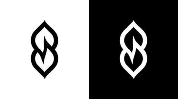 unendlich Logo Feuer Monogramm Vektor schwarz und Weiß Symbol Illustration Stil Designs Vorlagen