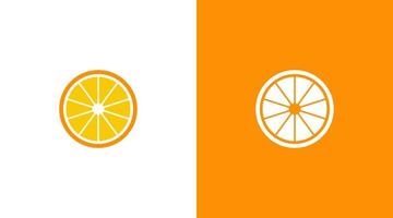 orange kalk juice logotyp vektor färsk mat svart och vit ikon stil design mall