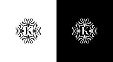 Brief k Jahrgang Logo klassisch Vektor Monogramm Initiale Illustration Symbol Stil Design Vorlage