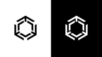 Logo Hexagon geometrisch Symbol Illustration Stil Designs Vorlagen vektor