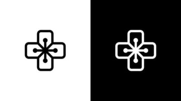 Krankenhaus Kreuz Logo medizinisch Gesundheit Vektor Illustration Symbol Stil Design Vorlage