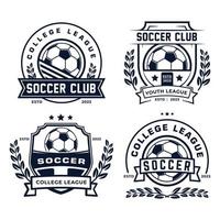 samling av fotboll logotyp emblem bricka vektor illustration