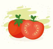 veganes Lebensmittelkonzept mit frischen Tomaten vektor