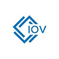 iov Brief Logo Design auf Weiß Hintergrund. iov kreativ Kreis Brief Logo Konzept. iov Brief Design. vektor