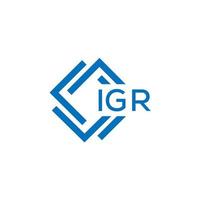 igr brev logotyp design på vit bakgrund. igr kreativ cirkel brev logotyp begrepp. igr brev design. vektor