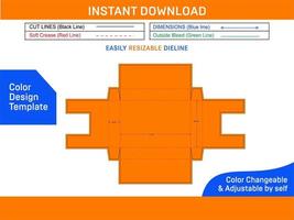 vävnad låda stor storlek med flip omslag Död linje mall och 3d låda vektor fil Färg design mall
