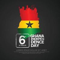 ghana oberoende dag hälsning kort mall vektor