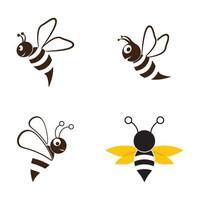 bee logotyp bilder set vektor