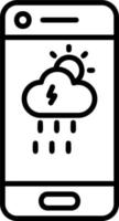 Wetter-App-Vektorsymbol vektor