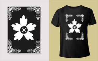 schwarz und Weiß Tee Hemd Design vektor