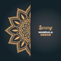 Luxus Mandala Design und islamisch Hintergrund im golden Farbe vektor