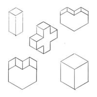 Minecraft Zahl Design. vetor Illustration. Würfel, Herz und Plus geometrisch Zahl vektor