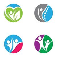 wellness logotyp bilder designuppsättning vektor
