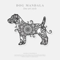 hundmandala. vintage dekorativa element. orientaliskt mönster, vektorillustration. vektor