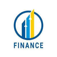 wachsen oben Finanzen Logo Konzept vektor