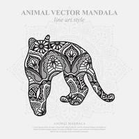 Vogel Mandala. Vintage dekorative Elemente. orientalisches Muster, Vektorillustration. vektor