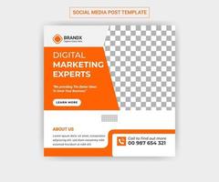 digital marknadsföring sociala medier post design vektor