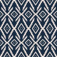 aztec kilim blå vit mönster. aztec kilim geometrisk fyrkant diamant form sömlös mönster bakgrund. sydväst geometrisk mönster använda sig av för tyg, Hem dekoration element, klädsel, slå in. vektor