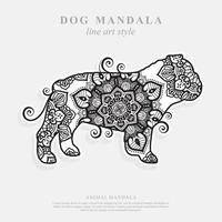 hundmandala. vintage dekorativa element. orientaliskt mönster, vektorillustration. vektor