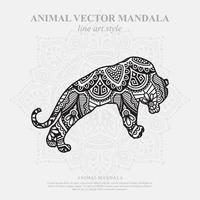 Tiger Mandala. Vintage dekorative Elemente. orientalisches Muster, Vektorillustration. vektor