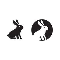 Hase Symbol Vektor im modern eben Stil zum Netz, Grafik und Handy, Mobiltelefon Design.