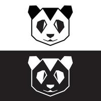 panda vektor ikon. panda logotyp. platt panda ikon. panda design ikon